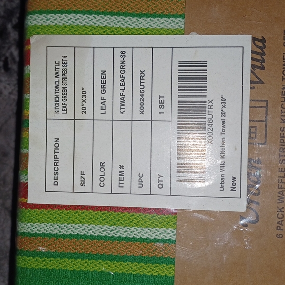 Urban Villa 8 pk waffle weave kitchen towels - Picture 2 of 2